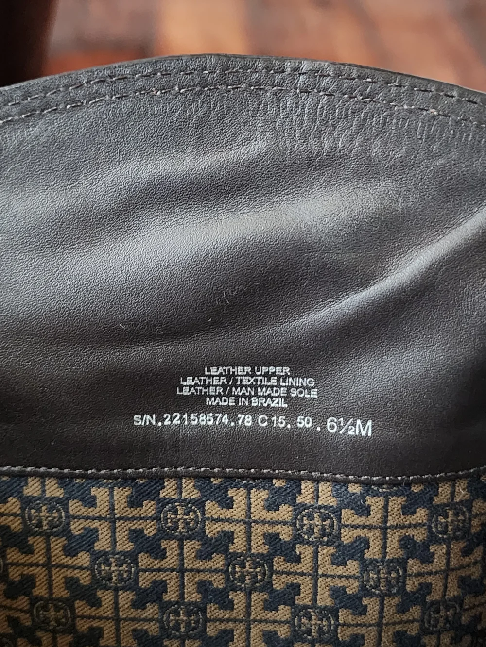 Tory Burch Joanna Riding Boots Brown Pebbled Leather Gold Logo Women’s 6.5M